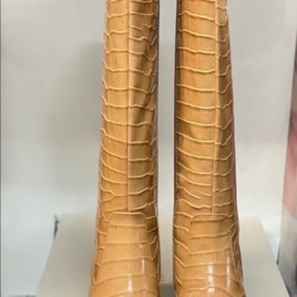 BNIB Marc Fisher Revely Boots Dark Natural Leather - Picture 7 of 7